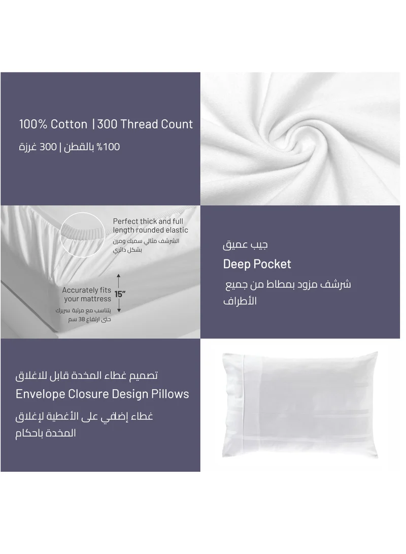 Donetella Cotton Duvet Set 7-Pcs King Size All Season Hotel Style Bedding Set With Zipper Closure Bed Quilt Cover and Corner Ties (Without Filler),French Oak