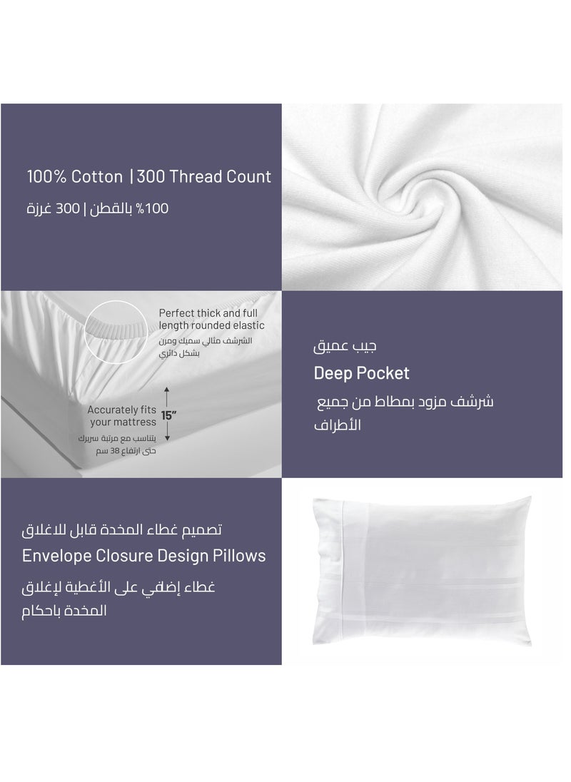 Donetella Cotton Duvet Set 7-Pcs King Size All Season Hotel Style Bedding Set With Zipper Closure Bed Quilt Cover and Corner Ties (Without Filler),French Oak  - Image 5