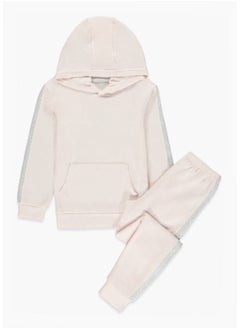Girls Pink Hooded Pyjama Set