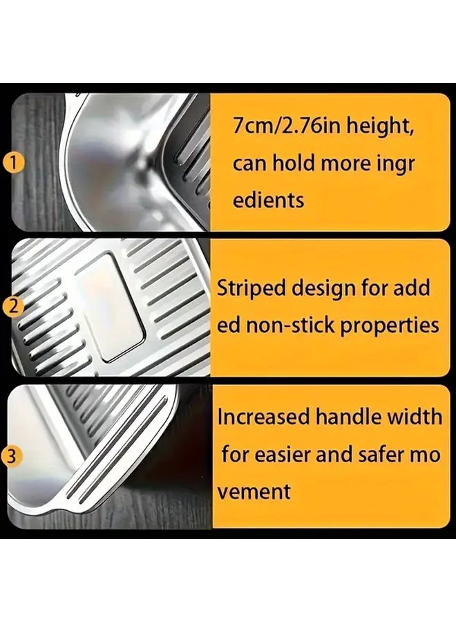 Large Stainless Steel Baking Pan With Lid Set For BBQ Bread Desserts And Buffets - Image 3