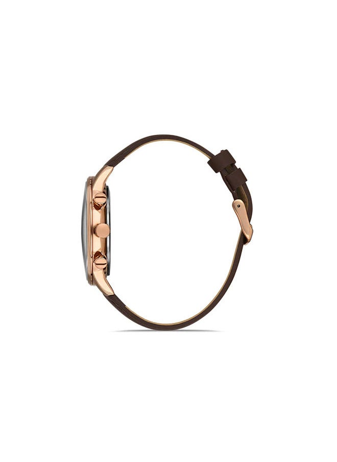 DANIEL KLEIN - Leather Chronograph Watch DK.1.13168-5 - Image 1