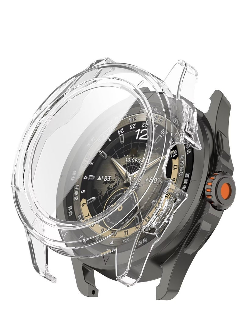 Case Compatible with Xiaomi Watch S4 Sport PC + Screen Tempered Film Integrated Anti-Fall Watch Cover Compatible with Xiaomi Watch S4 Sport (Transparent)  - Image 1