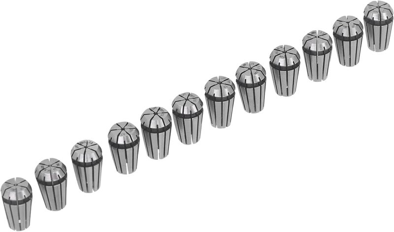 مجموعة من 12 قطعة من مجموعات ER11 Spring Collet، مقبض قطعة لآلة النقش CNC، قطع من الفولاذ المسالوب بدقة مع تصميم مقعر للتفريز ومقاوم للغبار. - Image 5