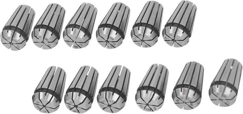 مجموعة من 12 قطعة من مجموعات ER11 Spring Collet، مقبض قطعة لآلة النقش CNC، قطع من الفولاذ المسالوب بدقة مع تصميم مقعر للتفريز ومقاوم للغبار. - Image 2