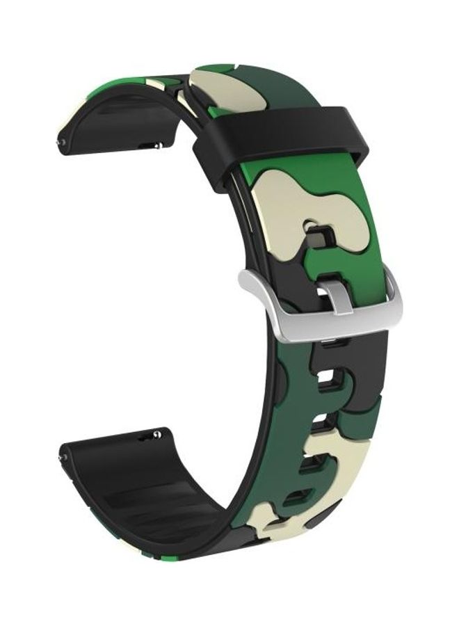 NIBEMINENT Silicone Replacement Wrist Strap Watchband with Silver Buckle 20mm For Samsung Galaxy Watch 3 41mm Multicolour - Image 1