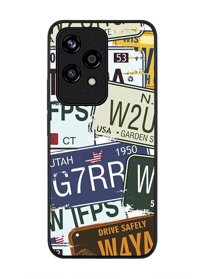 Stylizedd Rugged Black edge case for Honor 200 Lite, Slim fit Soft Case Flexible Rubber Edges Anti Drop TPU Gel Thin Cover -  Number Plates - Image 1