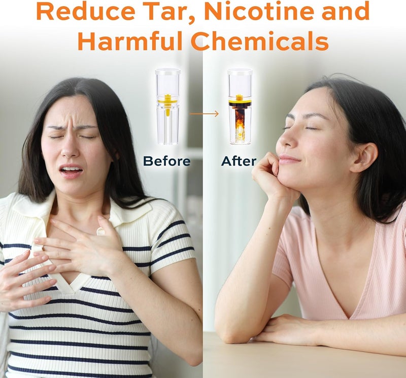Tarbust 200 Cigarette Filters That Remove Tar and Chemicals, Reusable Filter Tips, Tar Blockers, Smart Filters for Cigarettes Tips, Regular & King Size - Image 2
