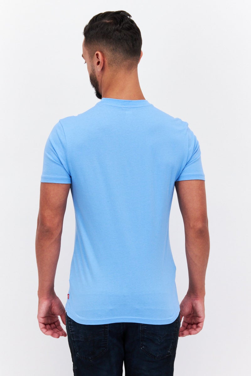 Levi's Men Crew Neck Short Sleeves Printed T-Shirt, Blue - Image 3