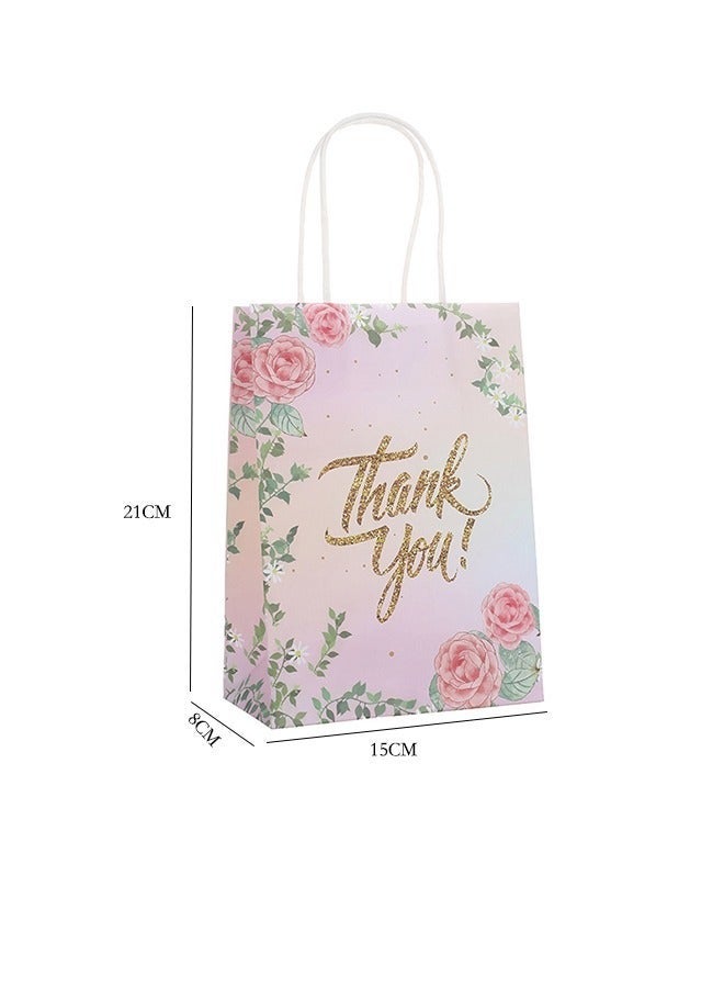4-PCS Thank You Gift Bags,Multicolour Party Favour Bags,Candy and Toy Gift Bags(21cm X 8cm X 15cm) - Image 2
