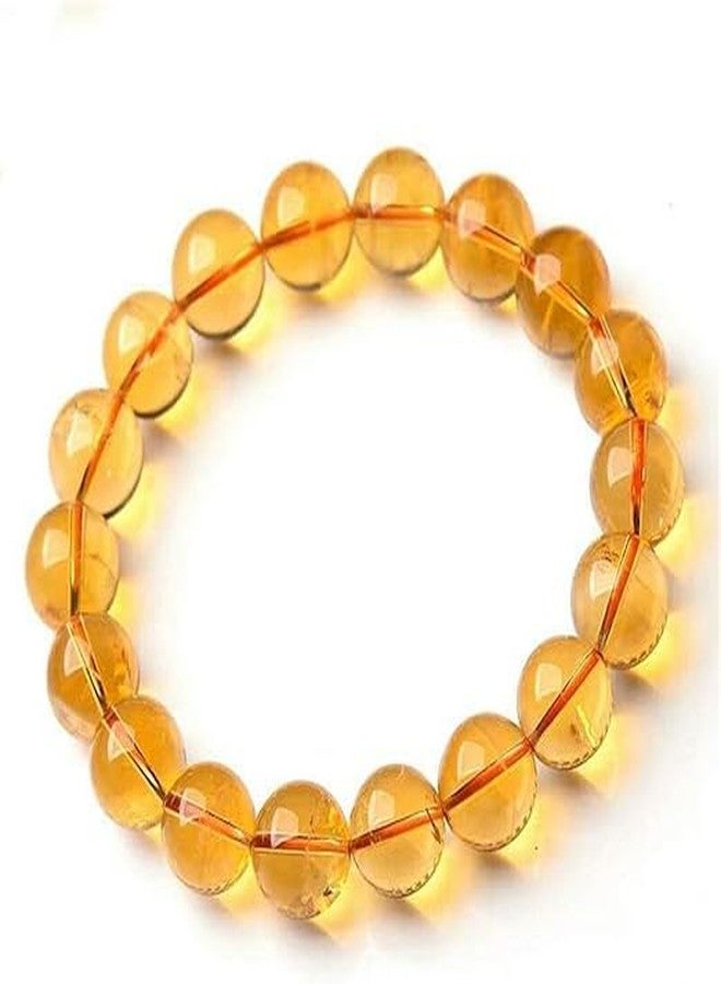 TRISHAKTI PRODUCTS - The life healing products Natural Original Crystal stone Charm Citrine Crystal Bracelet-Citrine Beads 8mm Bracelet Gemstone Healing Crystal Natural Stone Chakra Beaded Bracelets for Women Positivity Anxiety Relief Yoga Stretchable Band (Yellow) - Image 3