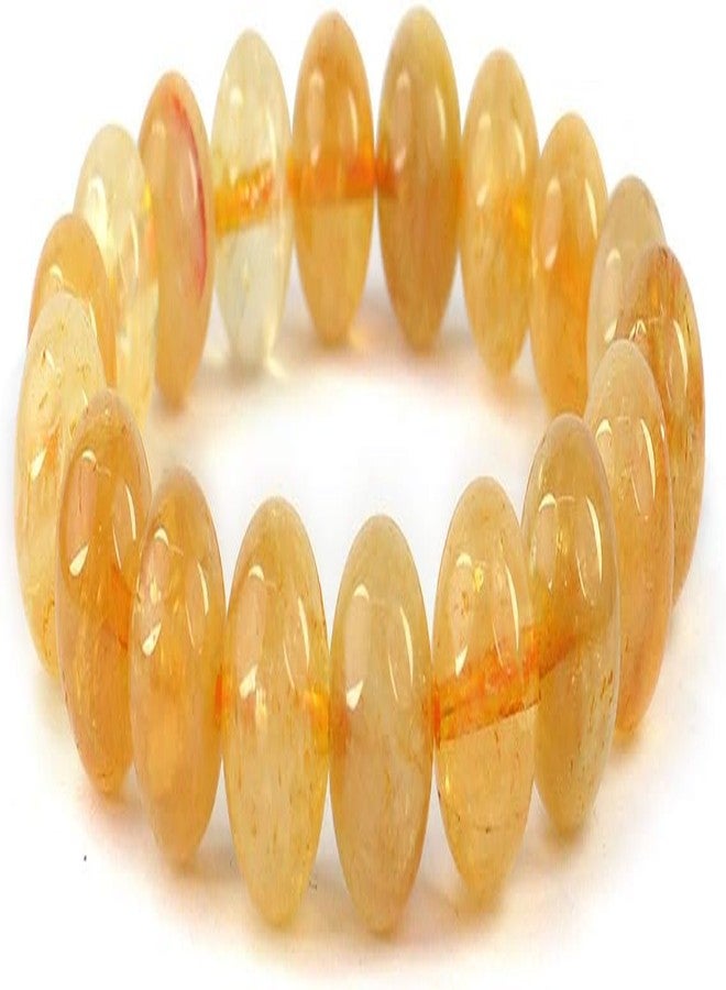 TRISHAKTI PRODUCTS - The life healing products Natural Original Crystal stone Charm Citrine Crystal Bracelet-Citrine Beads 8mm Bracelet Gemstone Healing Crystal Natural Stone Chakra Beaded Bracelets for Women Positivity Anxiety Relief Yoga Stretchable Band (Yellow) - Image 2