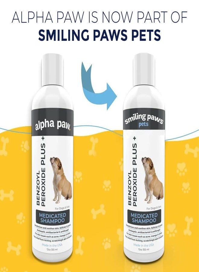 Smiling Paws Pets - Itch Relief Shampoo for Pets - Contains Benzoyl Peroxide - Kills Fleas - Relieves Allergies, Itching, Dermatitis, Mange, Dandruff, Acne, Demodex, Seborrhea, Pyoderma - 12oz - Image 2