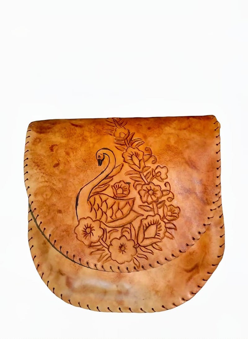 Sheer Fashionable Leather Crossbody Bag - Image 1