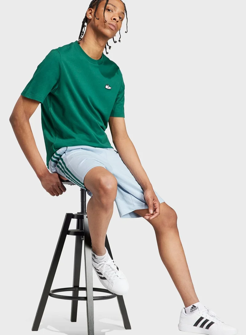 Adidas Essentials Single Jersey 3-Stripes Shorts