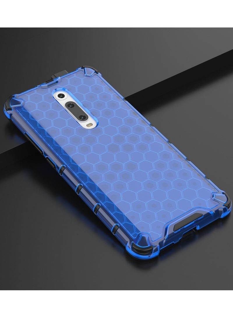 Case Cover Honeycomb Case Shockproof Camera Protection Cover Compatible with  Mi 9T / K20 / K20 Pro (Blue) - Image 3