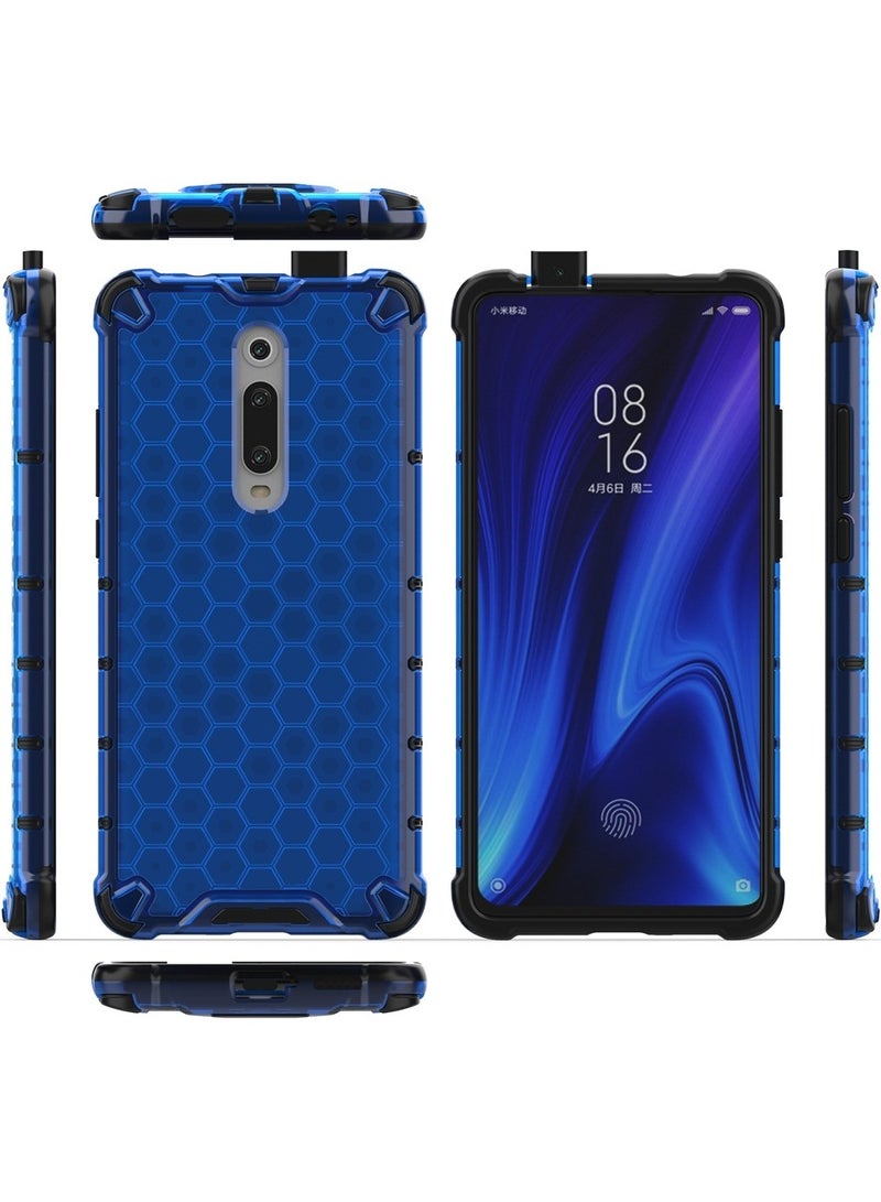 Case Cover Honeycomb Case Shockproof Camera Protection Cover Compatible with  Mi 9T / K20 / K20 Pro (Blue) - Image 2