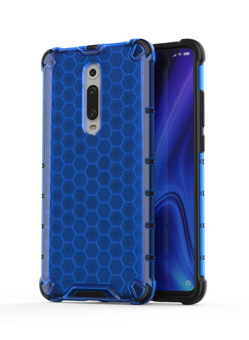 Case Cover Honeycomb Case Shockproof Camera Protection Cover Compatible with  Mi 9T / K20 / K20 Pro (Blue) - Image 1