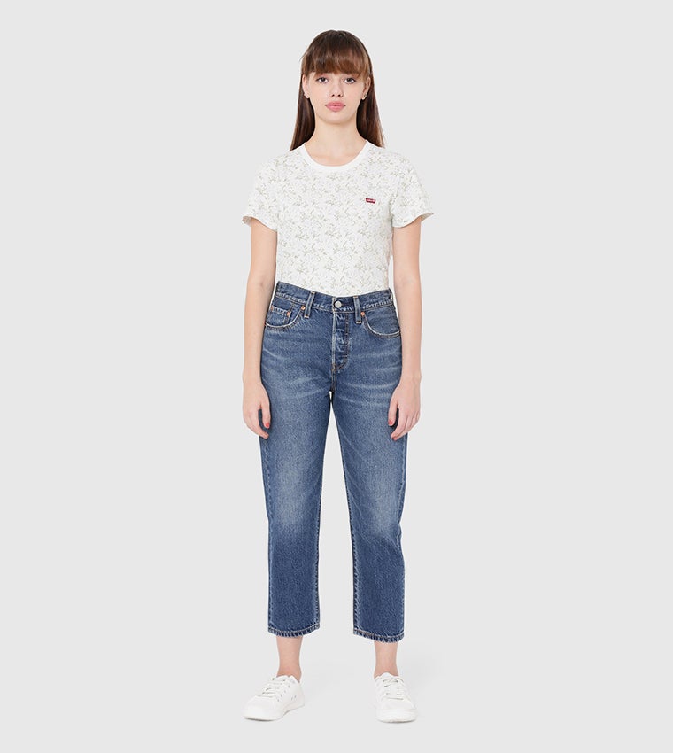 ليفايز جينز نسائي خفيف الوزن بقصة أصلية قصيرة - Image 1