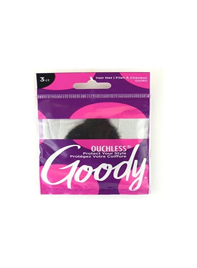 Goody Styling Essentials Hair Net, Black, 3 Count
