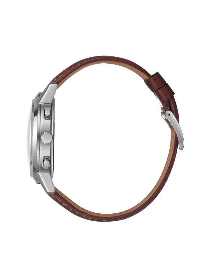 BEVERLY HILLS POLO CLUB BEVERLY HILLS POLO CLUB BP3666X.302 Men's Multi Function Display Watch & Leather Strap Dark Brown