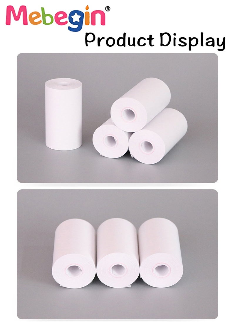 MEBEGIN - 4 Rolls Kids Camera Print Paper Refill, Kids Instant Print Camera Photo Papers, 57x 25mm Thermal Paper, Compatible with Most Children Instant Print Camera, HD Printing, 2.2Inch, BPA Free - Image 1