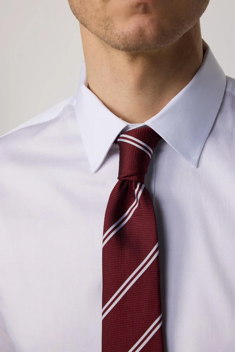 Tudors Slim Fit Premium Series Cotton Lycra White Men's Shirt