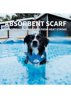 all for paws Chill Out Dog Ice Bandana, Instant Cooling Pet Bandana, Breathable Scarf Dog Cat Ice Collar for Summer 