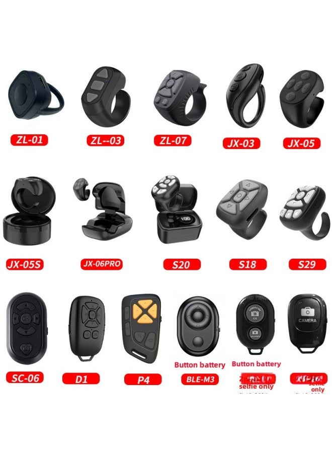 Generic - Multi-function Shaking Audio And Video Remote Control Bluetooth Like Page Turning Artifact Comes With Charging Bin Remote Control Ring-Color:Jx-06pro [skin Color] *silent Button - Image 1