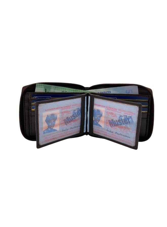 LAVERI LEATHER Pebble Texture Leather Mens Wallet - Image 4
