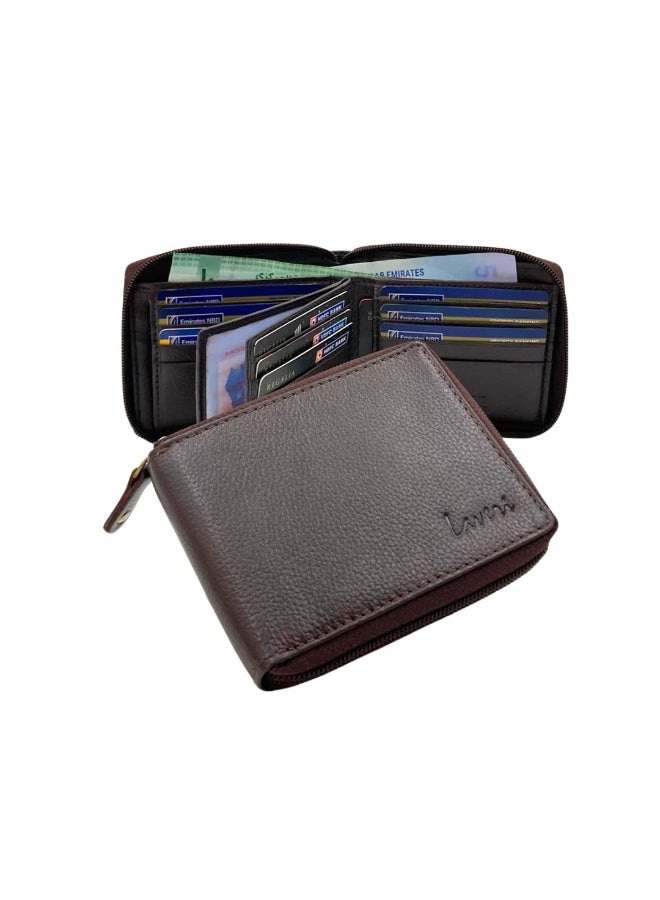LAVERI LEATHER Pebble Texture Leather Mens Wallet - Image 1