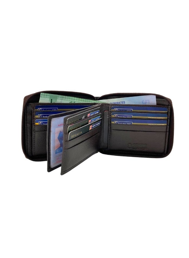 LAVERI LEATHER Pebble Texture Leather Mens Wallet - Image 2