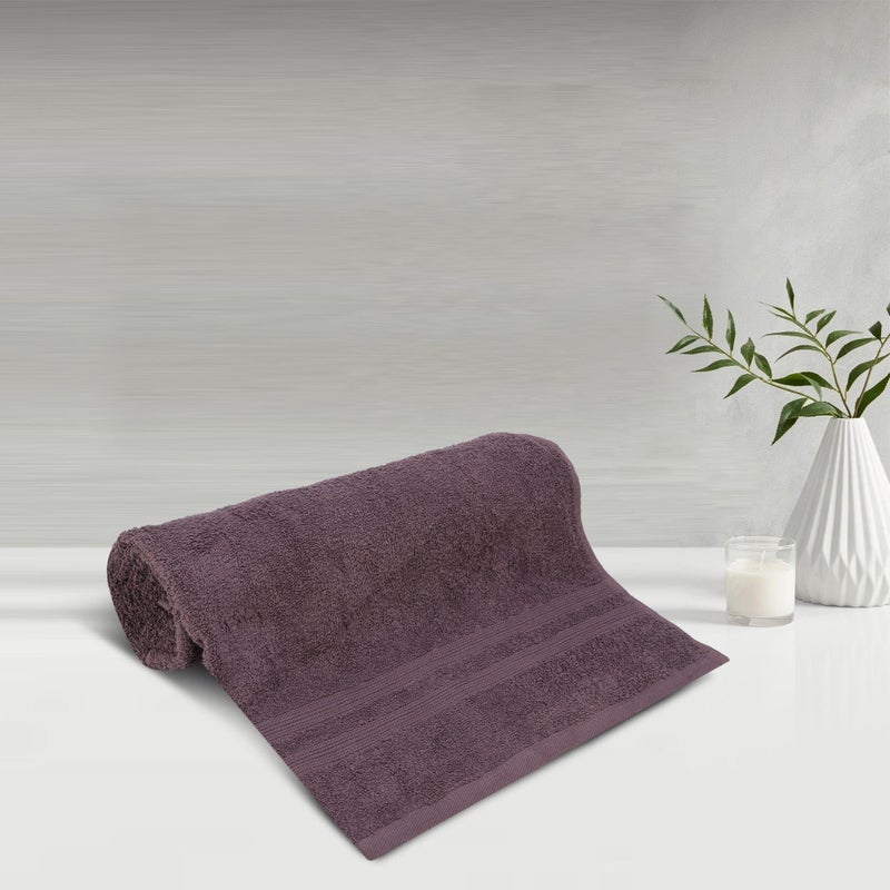 LUSH & BEYOND Purple Cotton 500 GSM Solid Bath Towel - Image 1