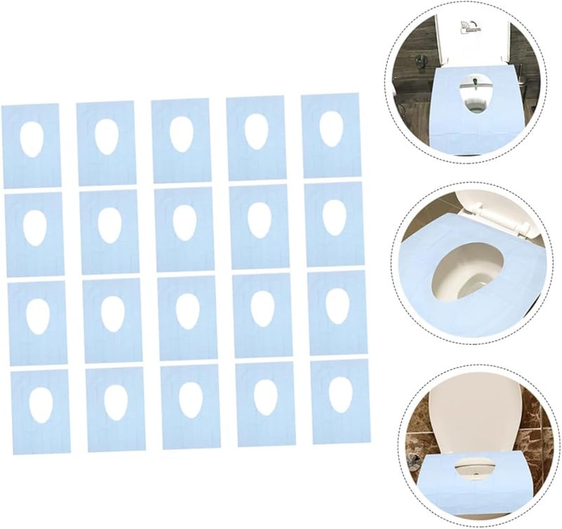 غطاء مقعد مرحاض قابل للتصرف من GANAZONO 20 ورقة، سهل الحمل، بسماكة ممتدة - Image 4