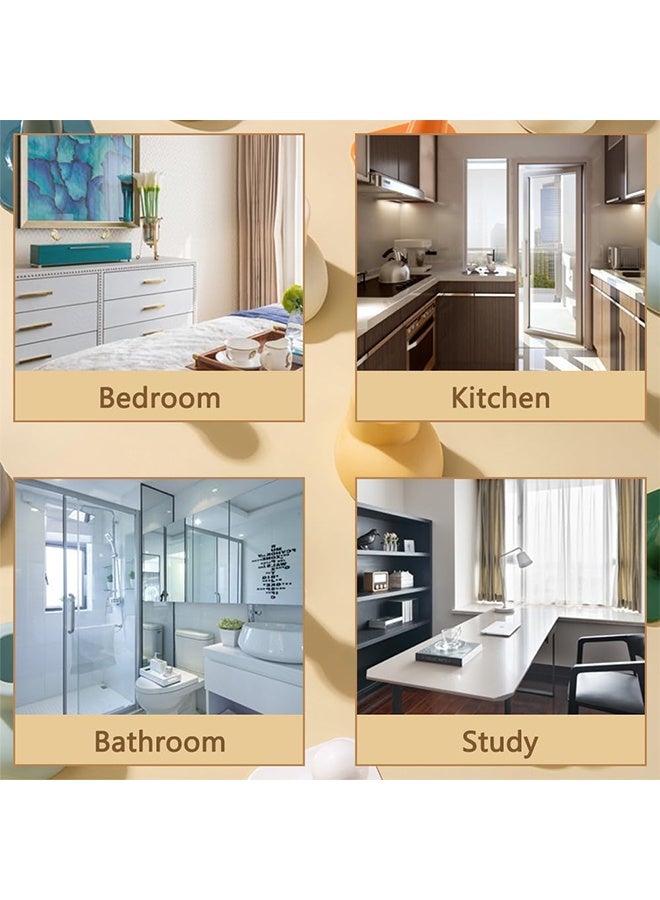 4 عبوات لطيف جدار الباب ، سيليكون الباب توقف ذاتية اللصق ، بدون حفر ، سدادة إطار الباب المزخرفة ، تبقى مفتوحة مناسبة للمطبخ ، غرفة النوم ، الدراسة (أخضر) - Image 5