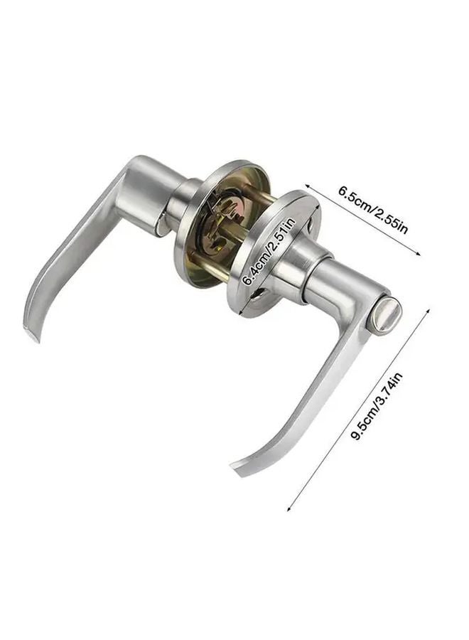 30 50mm Stainless Steel Triple Lever Interior Door Lock Set With Keys Rust Resistant - Image 3