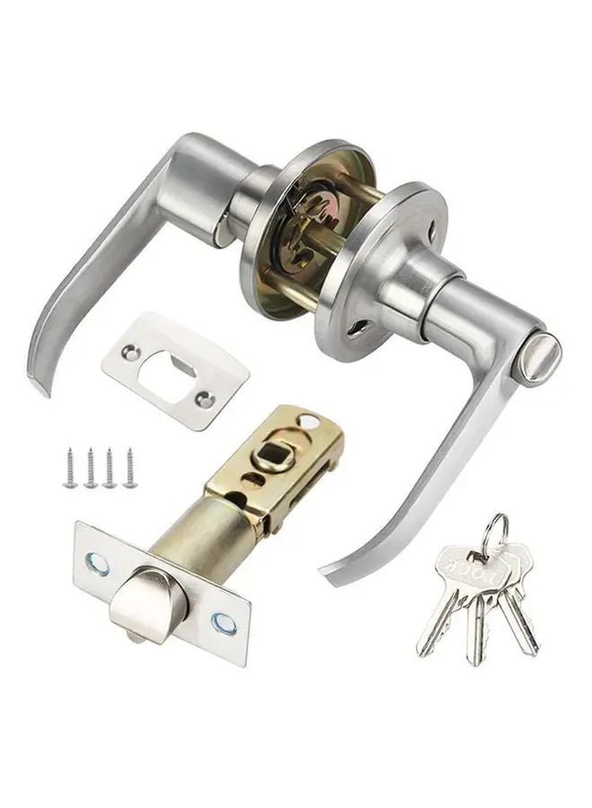 30 50mm Stainless Steel Triple Lever Interior Door Lock Set With Keys Rust Resistant - Image 1