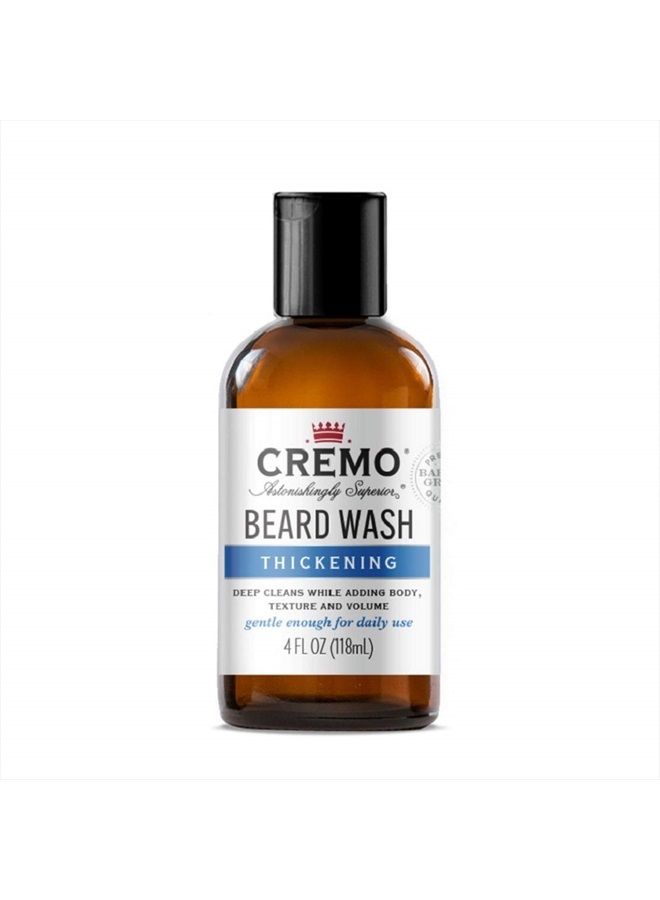 cremo Beard Wash Thickening Formula Deep Cleans While Adding Volume, 4 Fl Oz - Image 1