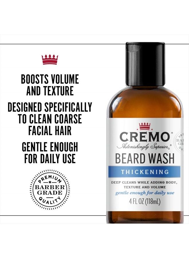 cremo Beard Wash Thickening Formula Deep Cleans While Adding Volume, 4 Fl Oz - Image 3