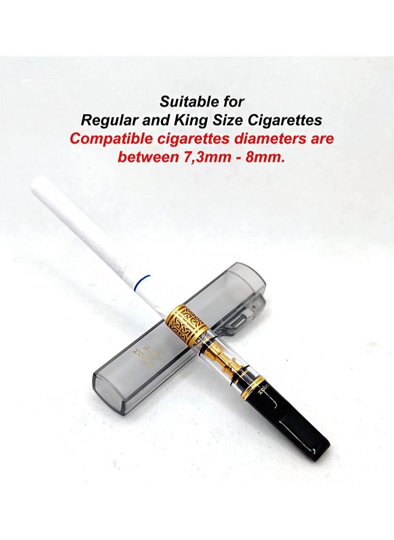 Nicotine Filters, Multiple Filtration Reduces Tar and Stains Portable Reusable Food-Grade Plastic Fits Regular and King Size Nicotine