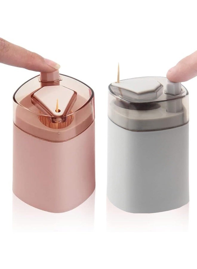 Biella Automatic Toothpick Holder Dispenser. Pop-Up, Telescopic, Portable Storage Box For Kitchen Or Restaurant (Pack Of 2)  - Image 1