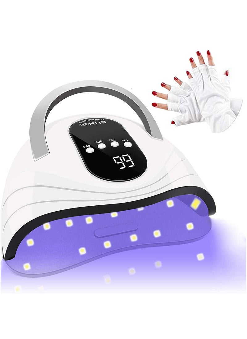 ORiTi UV LED Nail Lamp, EU120W Nail Dryer 42 LED Lamps for Gel Polish , 4 Timer Setting, Automatic Sensor Gel Lamp Nail Art Tools for Fingernail & Toenail  - Image 1