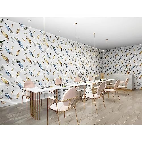 Jig-Tik Self-Adhesive Waterproof PE Foam 3D Wall Panels Wallpaper Sticker for Bathroom, Living Room, and Home Decoration (70 x 70cm, Appx. 5.3Sq Feet) Pack of 5 Piece//Feather White - Image 5