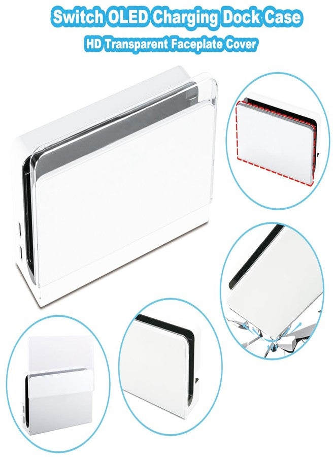 Sunmike Custom Faceplate Cover for Nintendo Switch OLED Charging Dock, Anti-Scratch Switch OLED Dock Cover Clear Hard PC Replacement Shell for Switch OLED Charging Dock, Transparent - Image 3