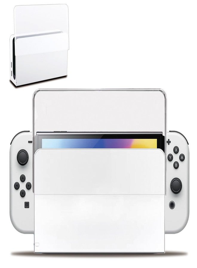 Sunmike Custom Faceplate Cover for Nintendo Switch OLED Charging Dock, Anti-Scratch Switch OLED Dock Cover Clear Hard PC Replacement Shell for Switch OLED Charging Dock, Transparent - Image 1