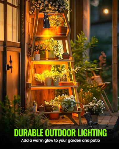 TobeBright Clip On Spot Light Plug in with On/Off Switch IP65 Water Resistant Plant Spotlight Indoor and Outdoor 7W LED Clamp Spot Lights with 3-Pin Plug, Warm White 3000K, 1.78m Cord - Image 5