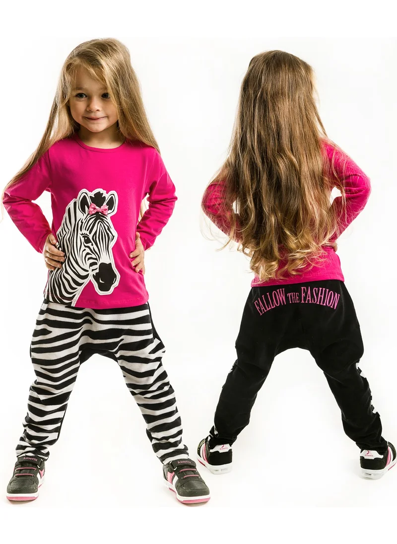Denokids Zebra Fashion Girl T-shirt Pants Set