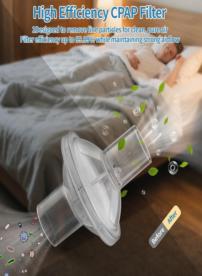 Evenpop CPAP Filters - 3 PCS Universal CPAP Inline Filter for CPAP and BiPAP Machines Compatible with ResMed AirSense 10/11, CPAP Bacteria Filter for All 22mm & 25mm Tubing, CPAP Supplies - Image 3