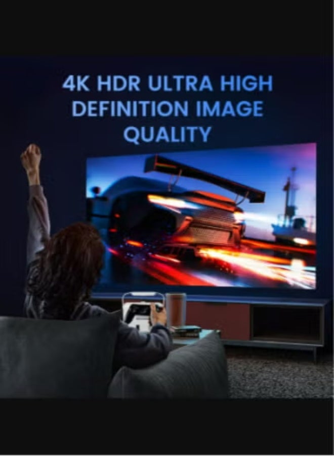 Umiio Q6 Max Android Smart Projector with Wireless Karaoke Microphones – Supports 4K Input & 720P Output, 200-Inch Display, WiFi & Bluetooth, USB/HDMI Connectivity for Home Theater, Family Entertainment, Parties & Outdoor Movie Nights - Image 2