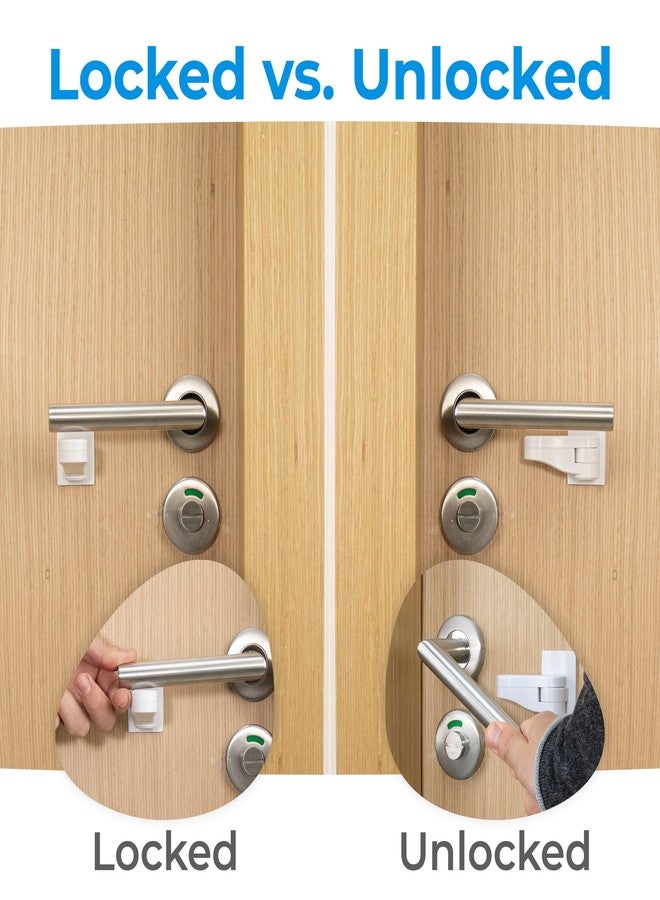 HomeBrella مجموعة من 6 أقفال مقابض أبواب لحماية الأطفال - حماية الأطفال - أقفال مقابض مقاومة للأطفال - Image 2