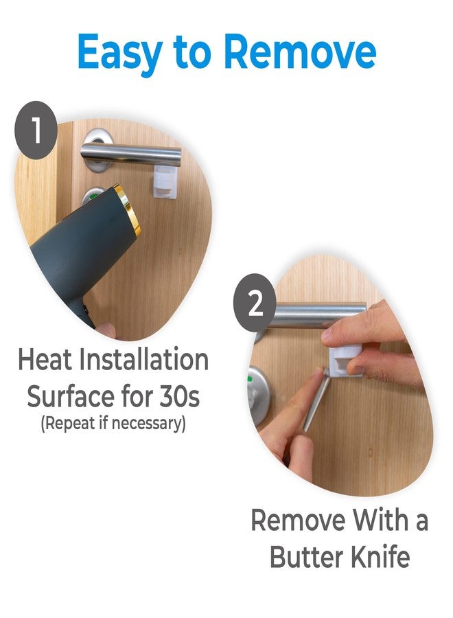 HomeBrella مجموعة من 6 أقفال مقابض أبواب لحماية الأطفال - حماية الأطفال - أقفال مقابض مقاومة للأطفال - Image 5